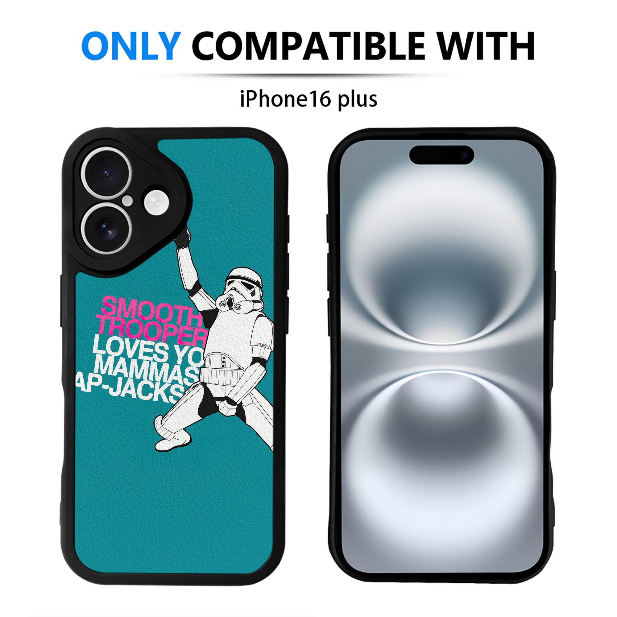 （画像用） スター・ウォーズ Star Wars 【iPhone 16シリーズ対応】シリコンスマホケース（レザー調） 材質：シリコン